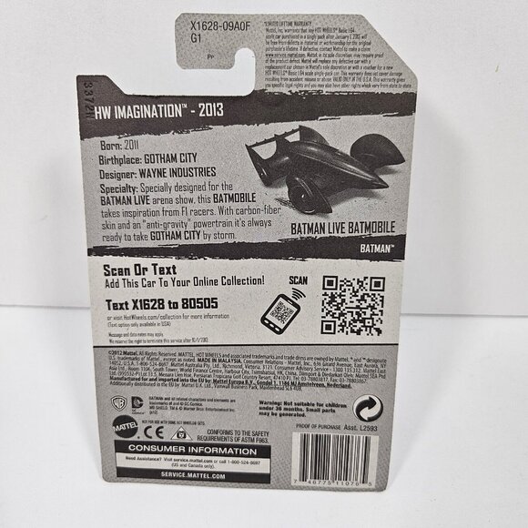 Hot Wheels Batman Live Batmobile 2013 HW Imagination Series Die-Cast Car New - Picture 3 of 9
